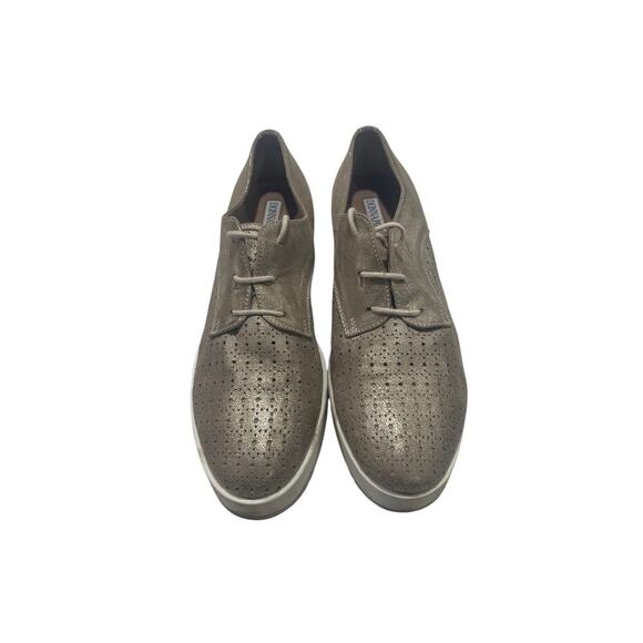 Donnapiu Shoes - Donna Piu Made in Italy Metallic Bronze Perforated Oxford Shoes size 38 euro